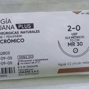 Catgut crómico 2-0 MR 30 x und