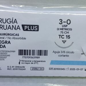 Seda negra trenzada 3-0 TC15 x und